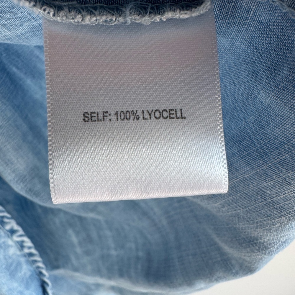 Women's Light Blue Denim Blouse - Picture 5 of 5